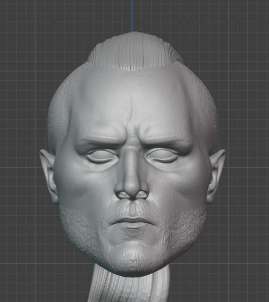 Black End Painted Headsculpt